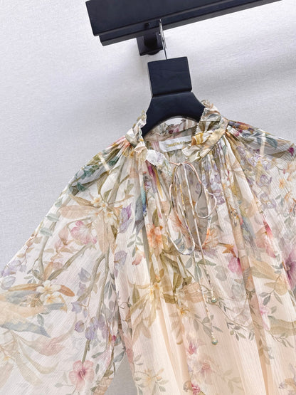 Zimm 25fw floral print shirt