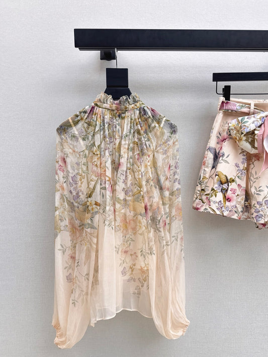 Zimm 25fw floral print shirt