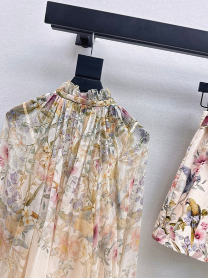Zimm 25fw floral print shirt