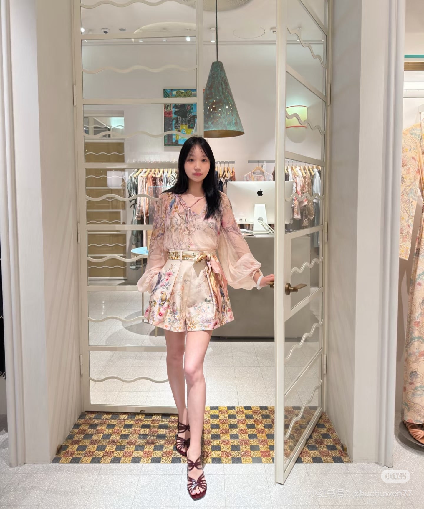 Zimm 25fw floral print short