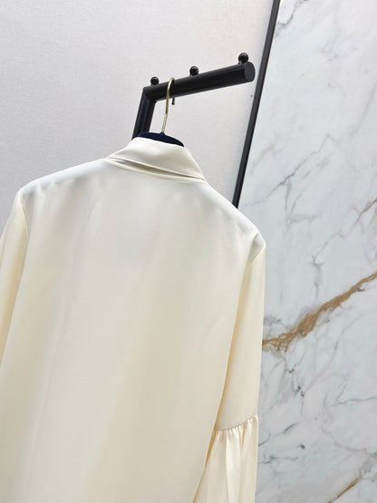 Louis 25fw ribbon flare sleeve shirt