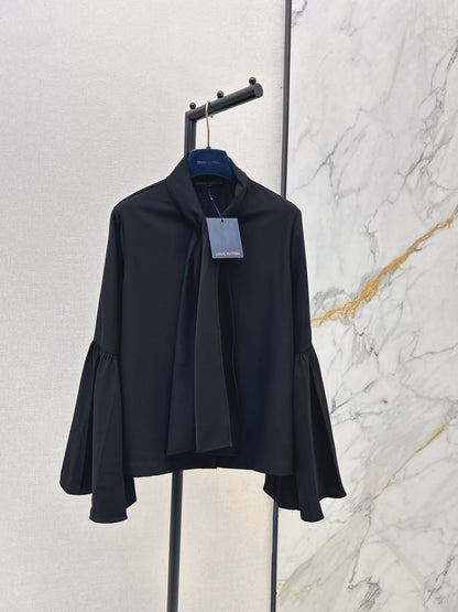 Louis 25fw ribbon flare sleeve shirt