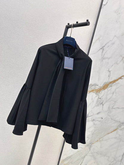 Louis 25fw ribbon flare sleeve shirt
