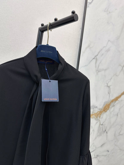 Louis 25fw ribbon flare sleeve shirt