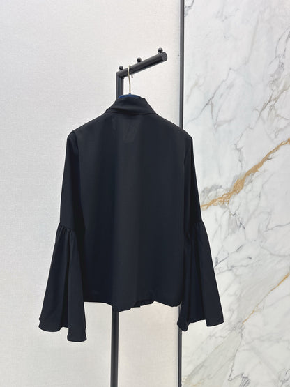 Louis 25fw ribbon flare sleeve shirt