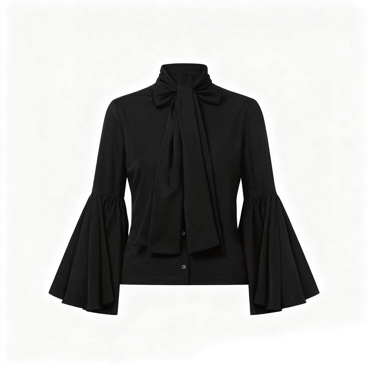 Louis 25fw ribbon flare sleeve shirt