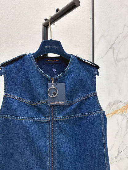Louis 25fw sleeveless denim dress