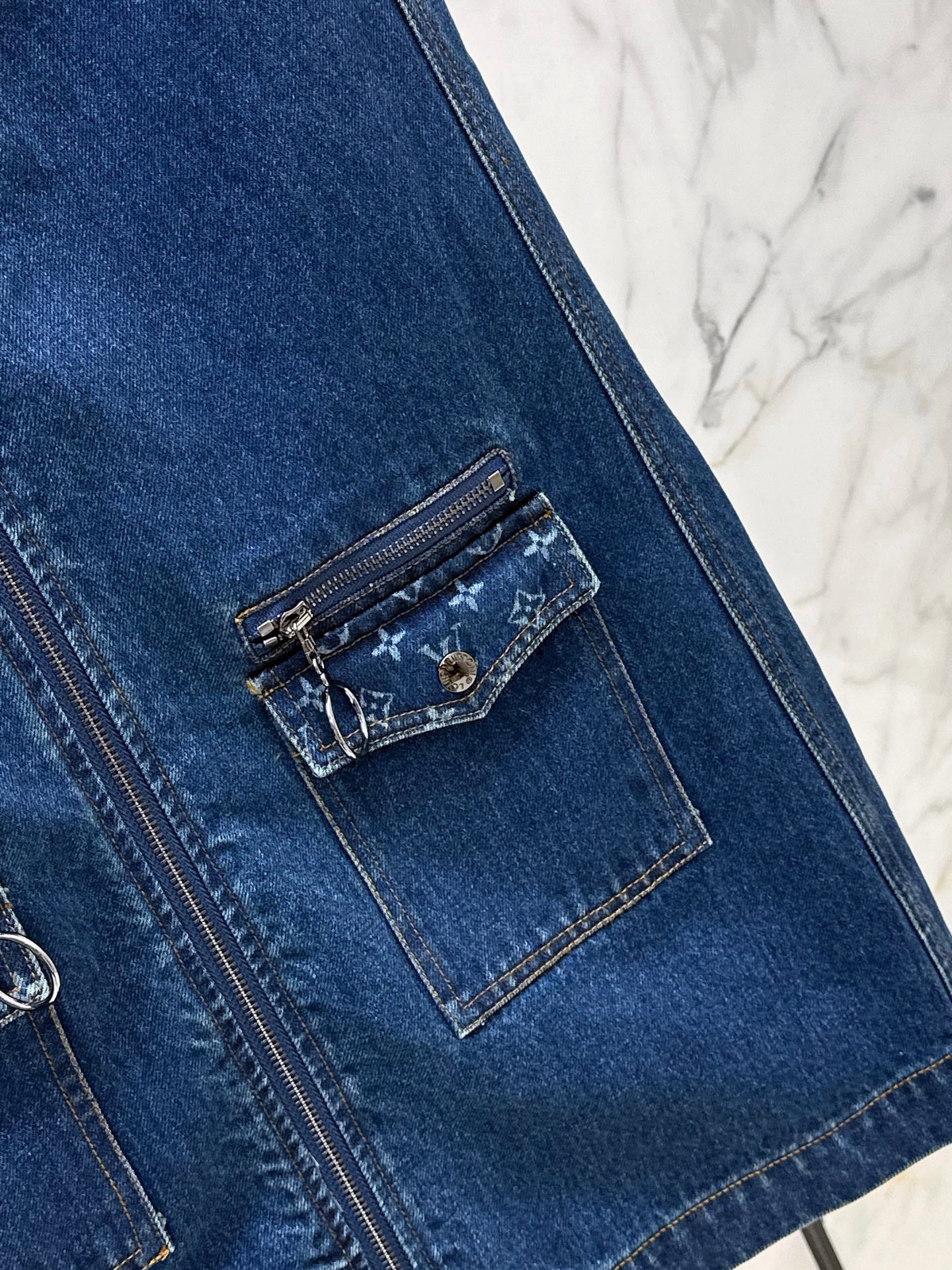 Louis 25fw sleeveless denim dress