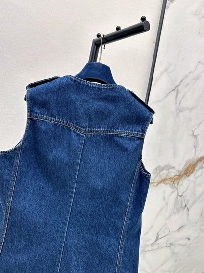 Louis 25fw sleeveless denim dress