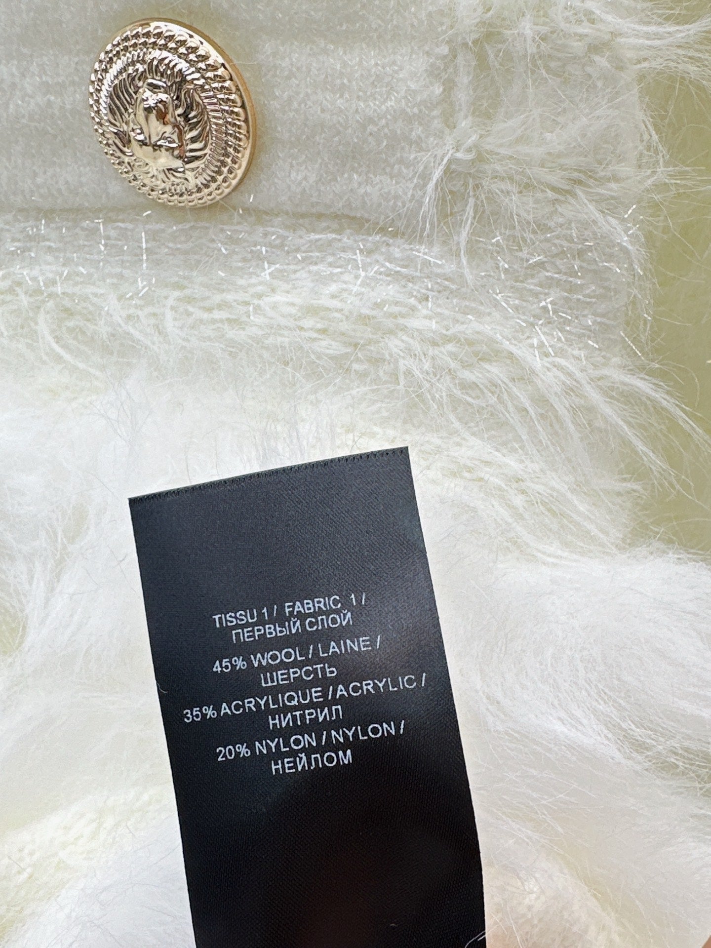 Balm 25fw contrast wool cardigan