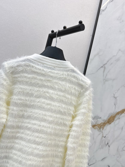 Balm 25fw contrast wool cardigan