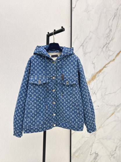 Louis 25fw lined denim jacekt
