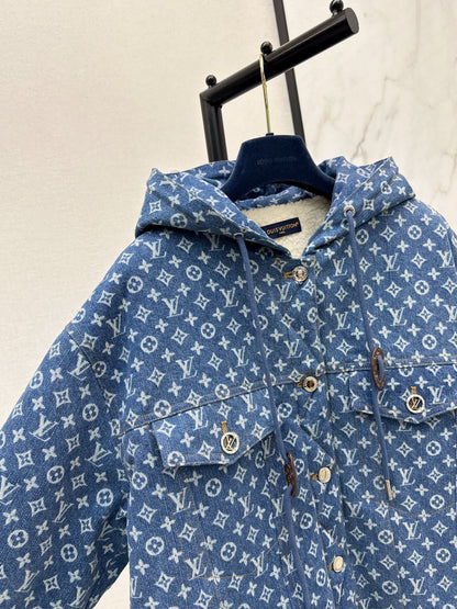 Louis 25fw lined denim jacekt
