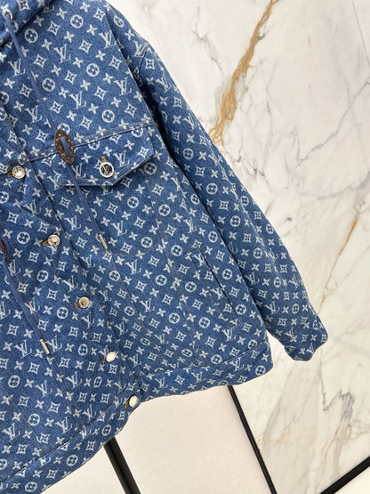 Louis 25fw lined denim jacekt