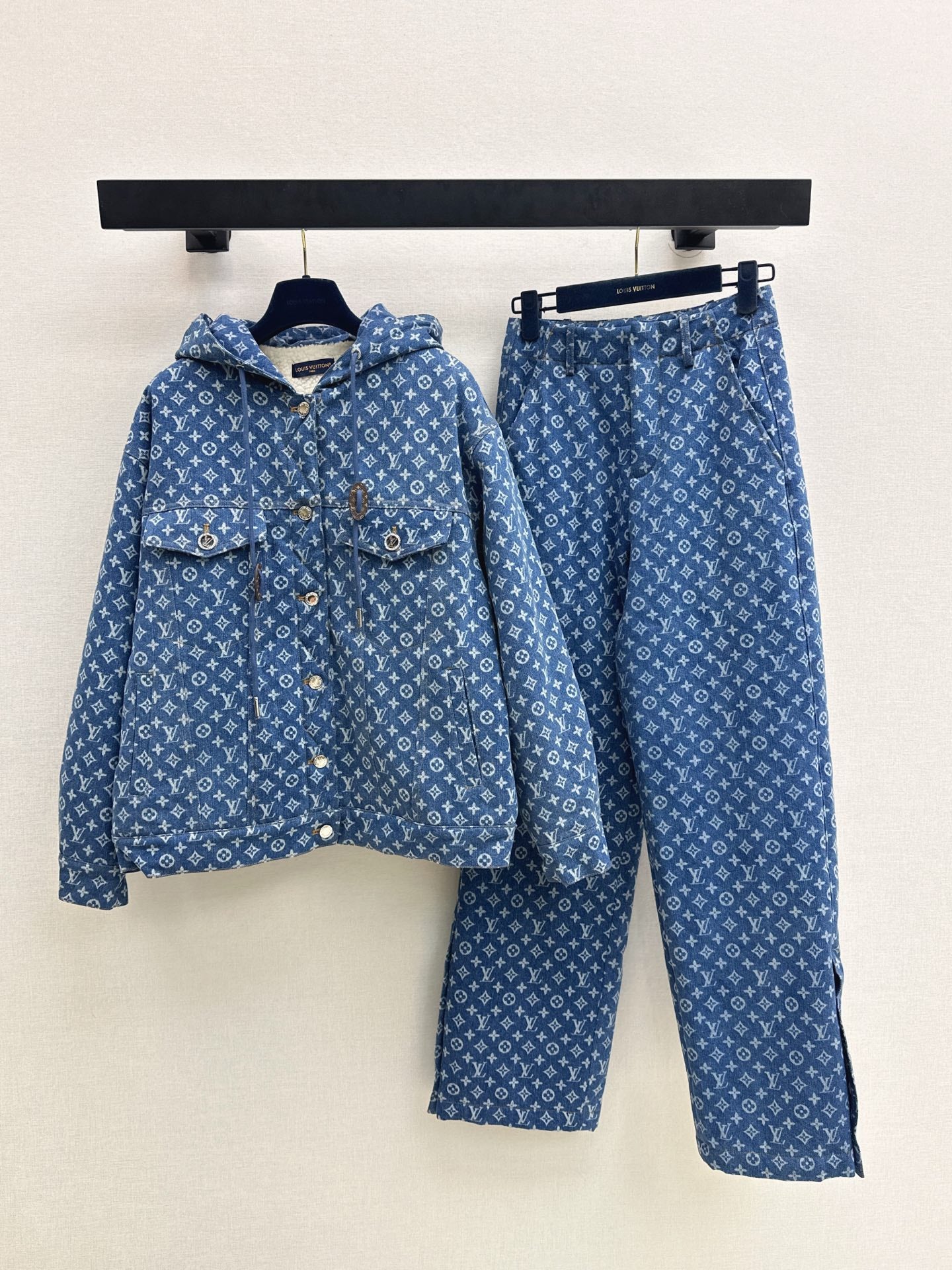 Louis 25fw lined denim jacekt