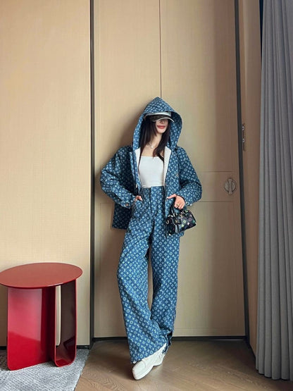 Louis 25fw lined denim jacekt