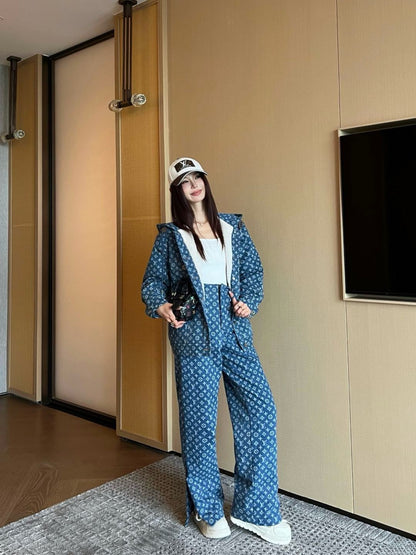 Louis 25fw lined denim jacekt