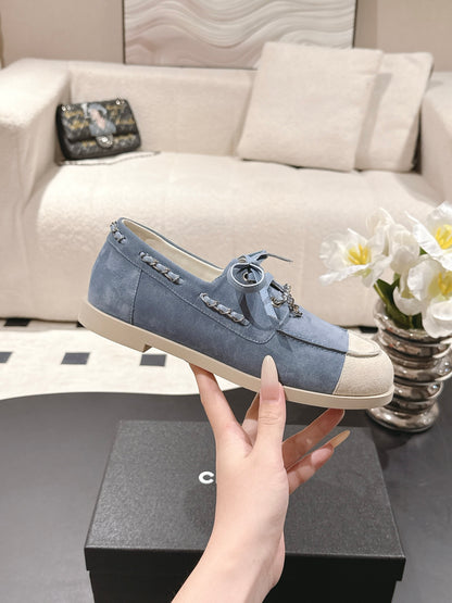 Chan 25fw suede loafers