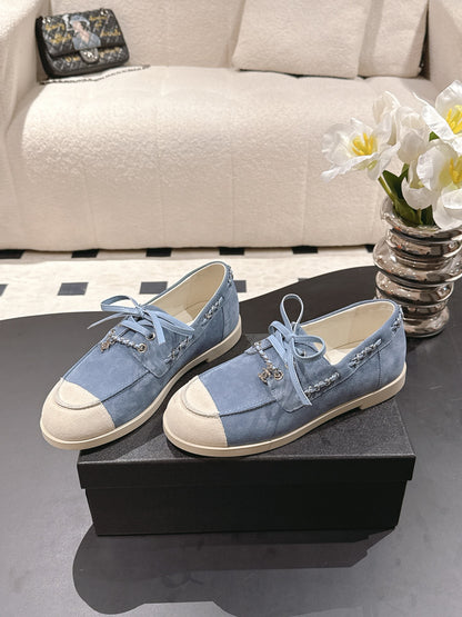 Chan 25fw suede loafers
