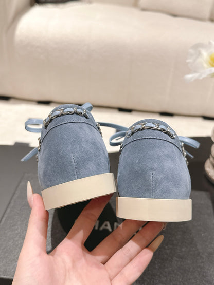 Chan 25fw suede loafers