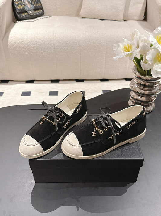 Chan 25fw suede loafers shoes