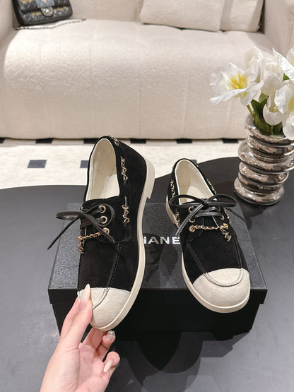 Chan 25fw suede loafers shoes