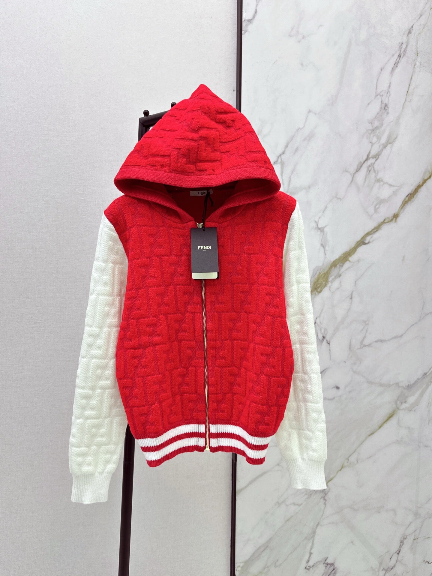 Fend 25fw hooded cardigan