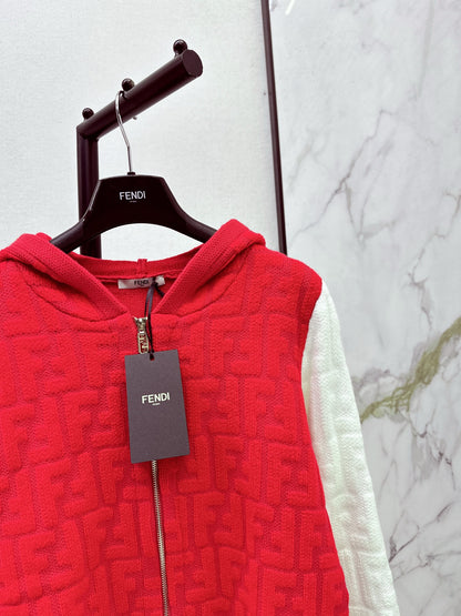 Fend 25fw hooded cardigan