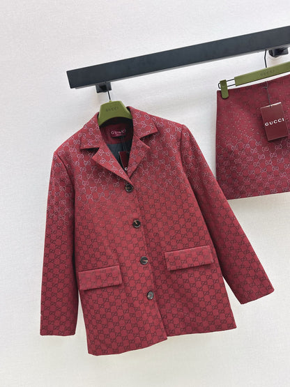 Gucc 25fw jacquard blazer