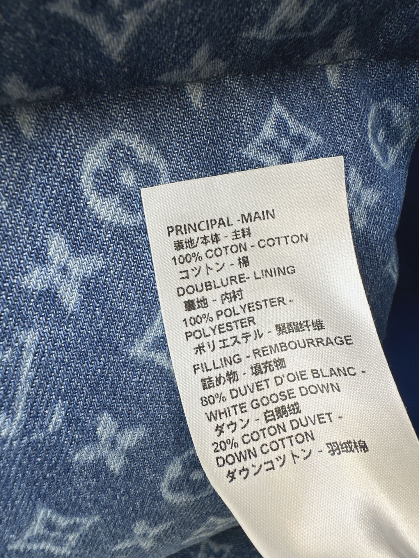 Louis 25fw denim down jacket