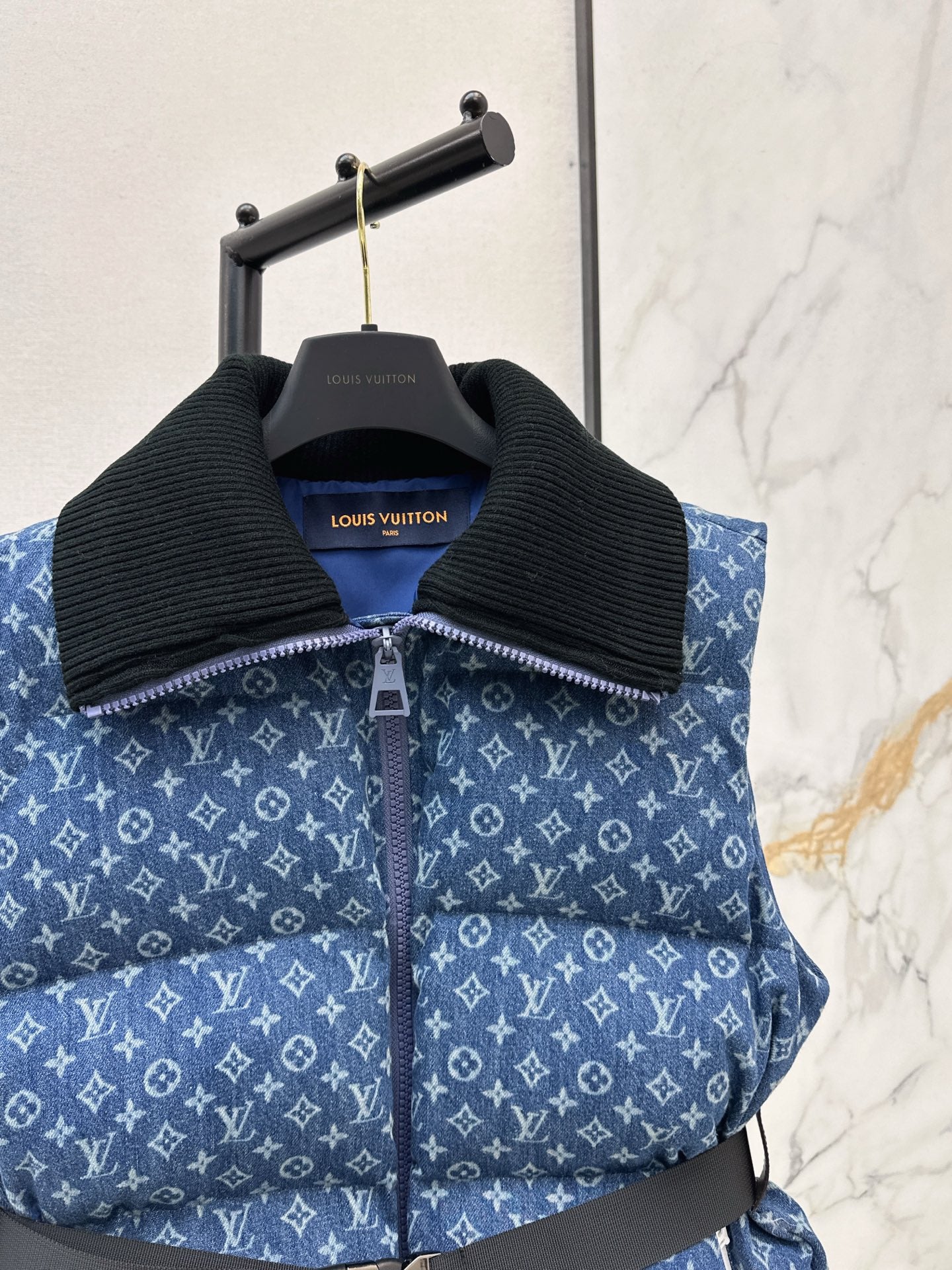 Louis 25fw denim down vest jacket