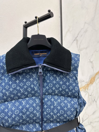 Louis 25fw denim down vest jacket