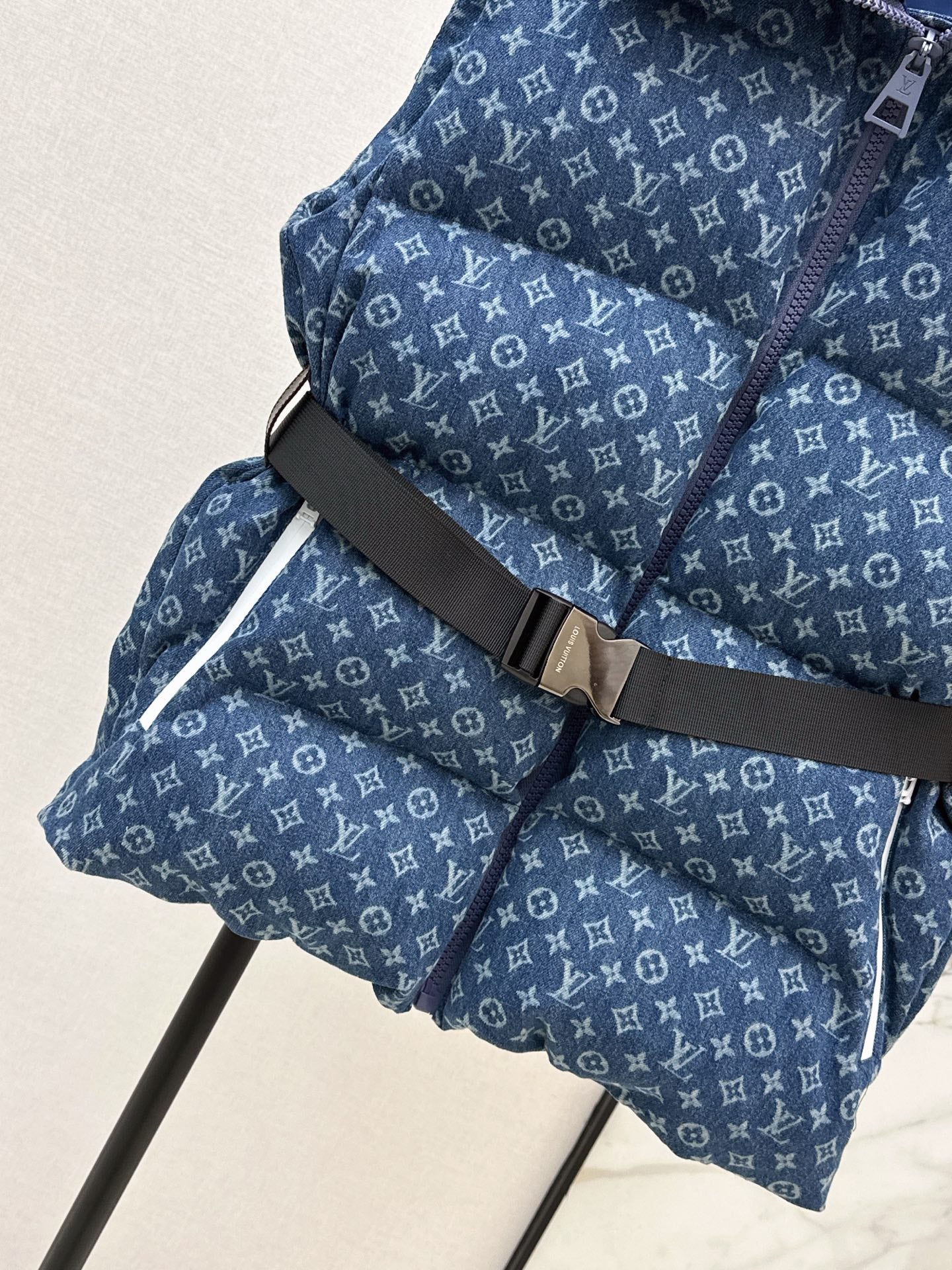 Louis 25fw denim down vest jacket