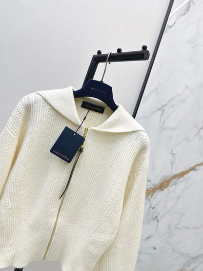 Louis 25fw zip-up knit jacket
