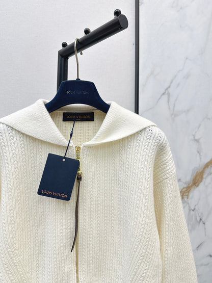 Louis 25fw zip-up knit jacket