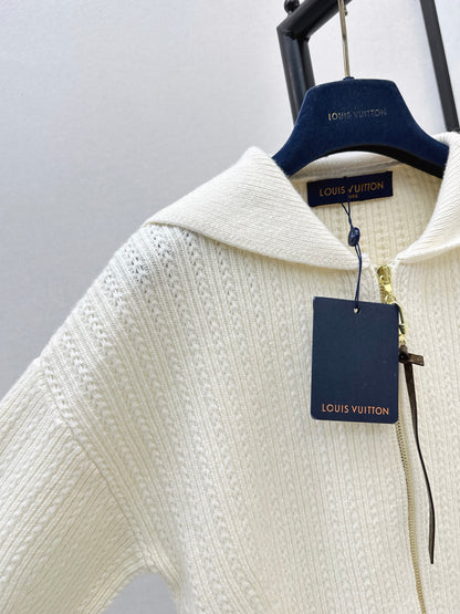 Louis 25fw zip-up knit jacket