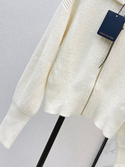 Louis 25fw zip-up knit jacket