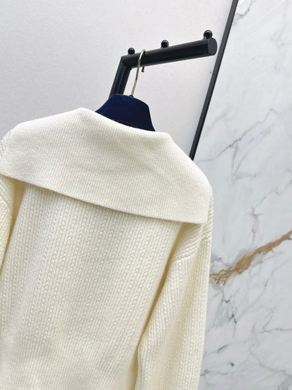 Louis 25fw zip-up knit jacket