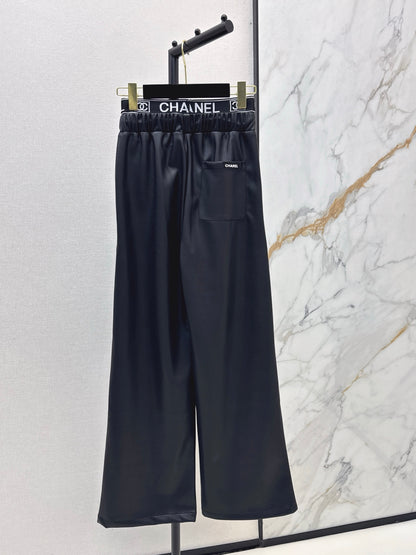 Chan 25fw pu straight pants