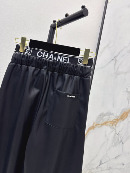 Chan 25fw pu straight pants