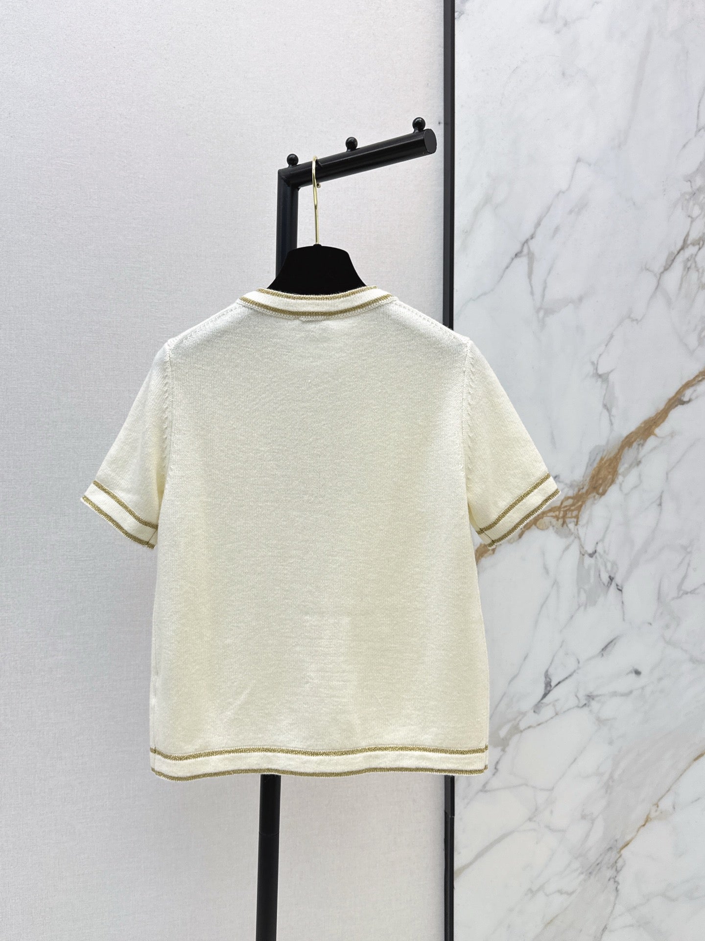 Chan 25fw short-sleeved knit cardigan