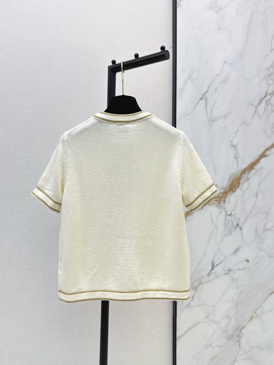 Chan 25fw short-sleeved knit cardigan