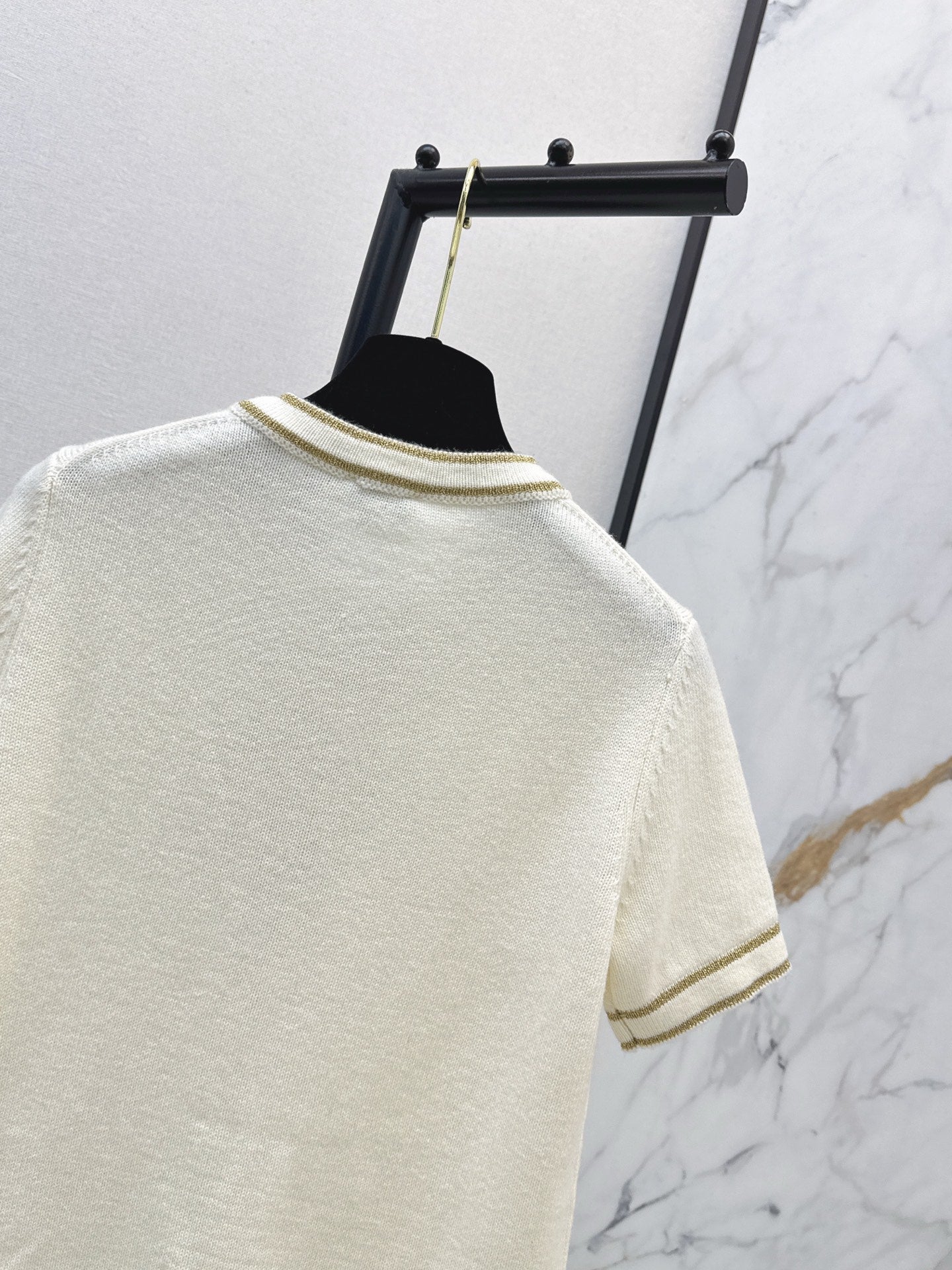 Chan 25fw short-sleeved knit cardigan