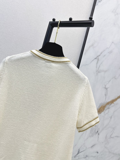 Chan 25fw short-sleeved knit cardigan