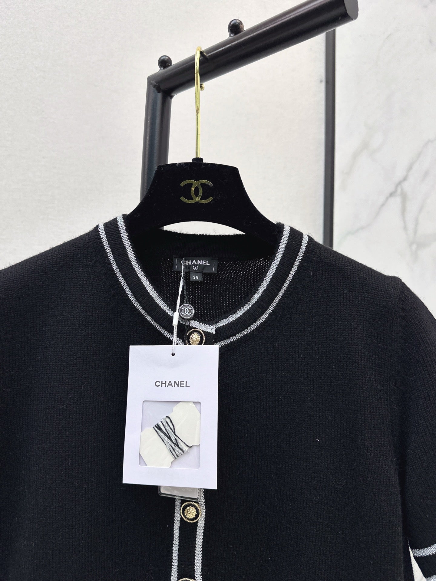 Chan 25fw short-sleeved knit cardigan