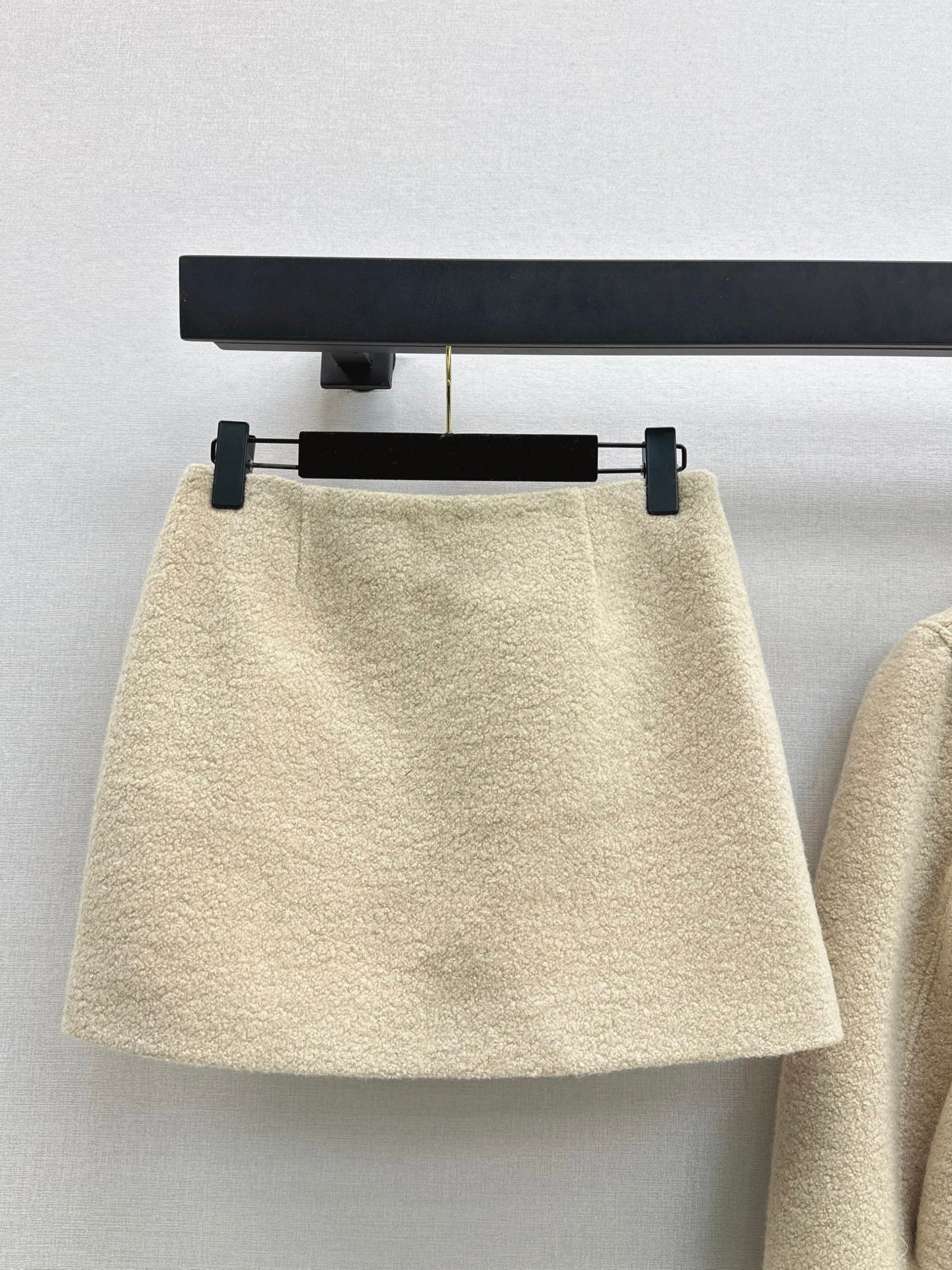 Chan 25fw woolen jacket mini skirt set