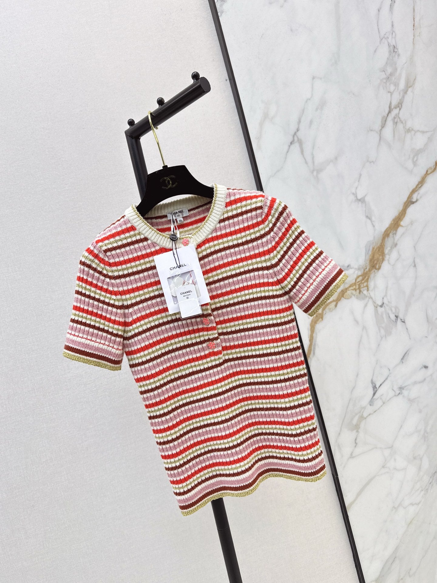 Chan 25fw stripe knit sweater