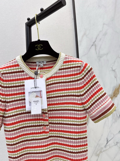 Chan 25fw stripe knit sweater