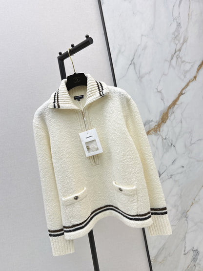 Chan 25fw zip jumper cashmere sweater