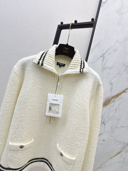 Chan 25fw zip jumper cashmere sweater